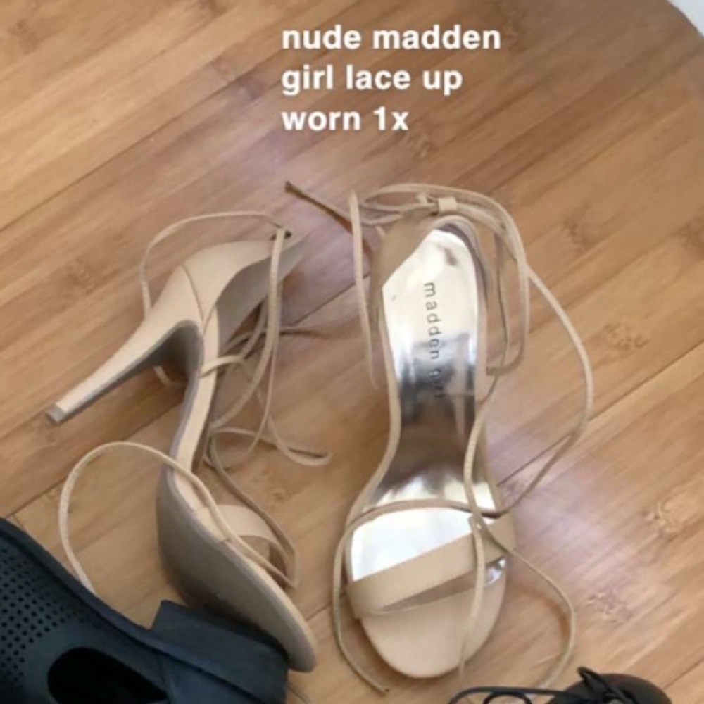 Tan Lace Up Heels